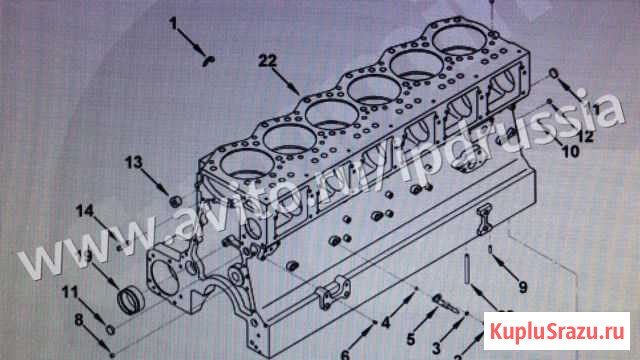 Втулка распредвала cummins KTA-19 3002834 Видное - изображение 1