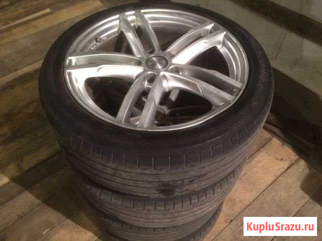 Летние колеса Dunlop 225/45 R18 + литье 5х114,3 Красноярск - изображение 1