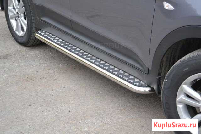 Защита порогов с площадкой Hyundai Creta с 2016 г Сургут - изображение 1