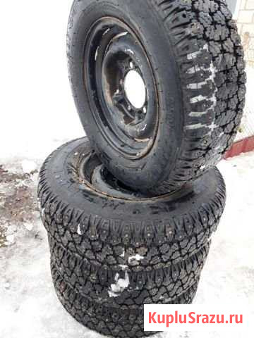 Колеса 205/70 R14 шипованные с дисками Красноусольский - изображение 1