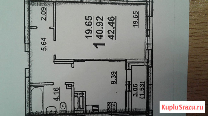 1-комнатная квартира, 42.2 м², 8/19 эт. на продажу в Казани Казань - изображение 3