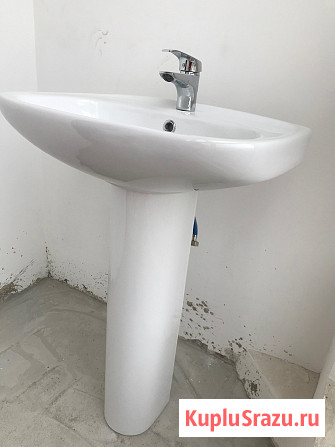 Комплект Раковина + Смеситель для раковины + Пьедестал для раковины + Сифон для раковины Москва - изображение 3