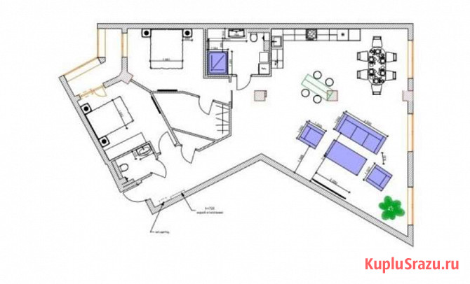 3-комнатная квартира, 126 м², 2/8 эт. на продажу в Санкт-Петербурге Санкт-Петербург - изображение 1