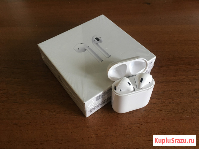 Продам наушники Apple Airpods 2 c беспроводной зарядкой Белорецк - изображение 1