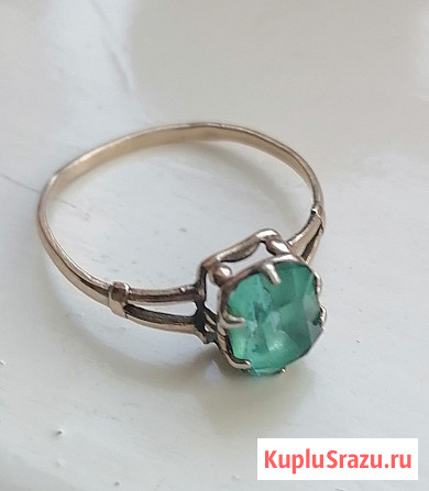 Кольцо СССР Винтаж 875 проба с камнем Звезда 1ФК Москва - изображение 2