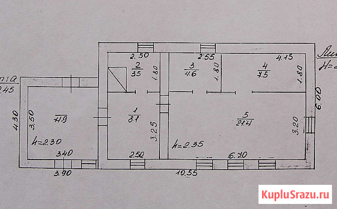 Дом 43.5 м² на участке 46 сот. на продажу в Чаплыгине Чаплыгин - изображение 3