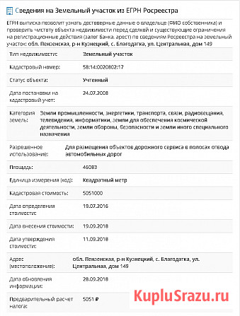 Участок промназначения 460 сот. на продажу в Пензе Пенза - изображение 2