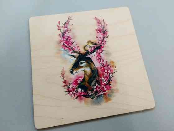 Уф-печать на пластике, дереве и др. Трек на стекле/Spotify glass Москва