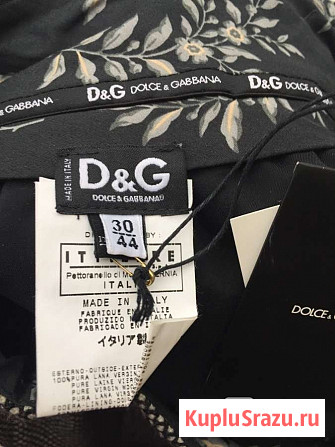 Юбка новая dolce&gabbana италия шерсть 46 м клёш миди серая твид теплая карманы Москва - изображение 2