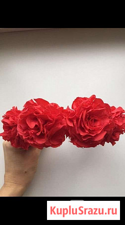 Ободок на волосы в стиле dolce&gabbana красный цветы розы украшение бижутерия аксессуары Москва - изображение 4