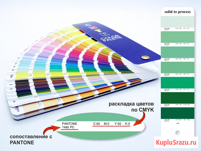 Цветовой Веер CMYK-to-PC (Pantone Color Bridge) Москва - изображение 3