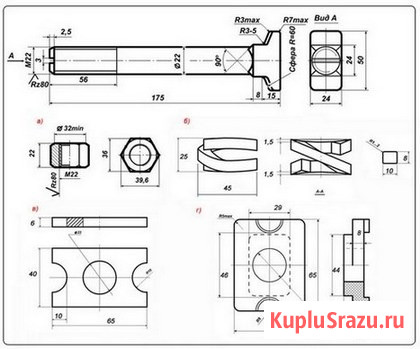 Закладной болт м22Х175, на складе Владимир - изображение 2