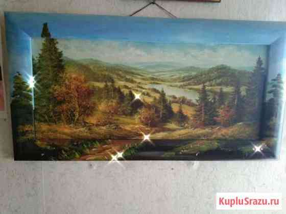 Картина, краски.50см.25,5см Наволоки