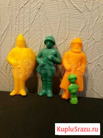 Игрушка СССР Солдатики дутыши Луга - изображение 1