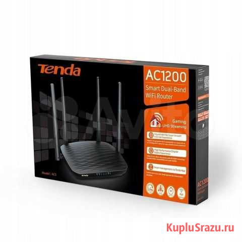 Wi-Fi Tenda AC5 Оригинал 4-х Антенный 2.4-5 Махачкала - изображение 1