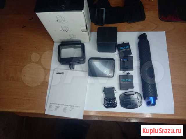 Gopro hero 7 black +3 аккумулятора +зарядка +селфи Ясногорск - изображение 1