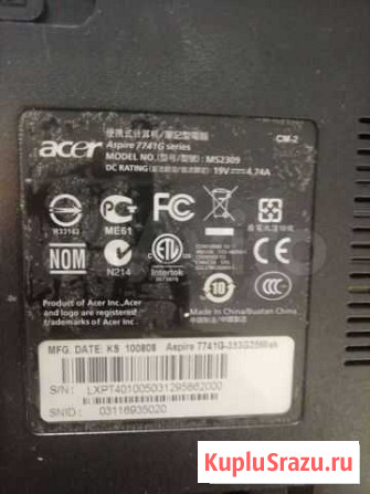 Acer aspire 7741g Ессентуки - изображение 1