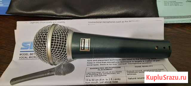 Микрофон Shure beta 58 Красноперекопск - изображение 1