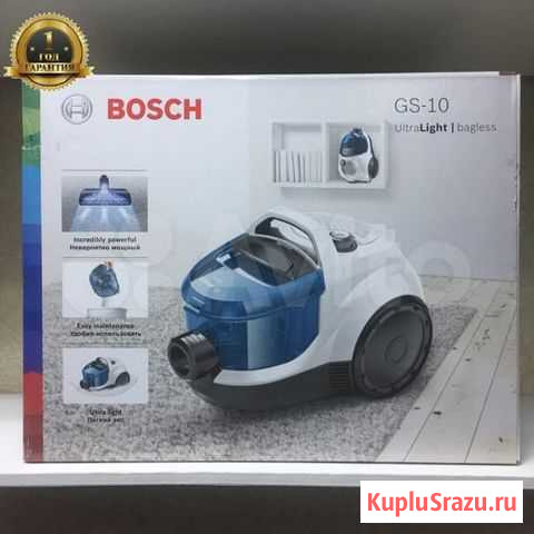 Пылесос с контейнером для пыли Bosch GS 10 BGS1U18 Березники - изображение 1