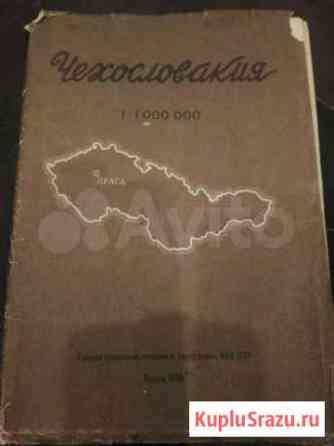 Карта Чехословакии Изд 1956г Волгоград