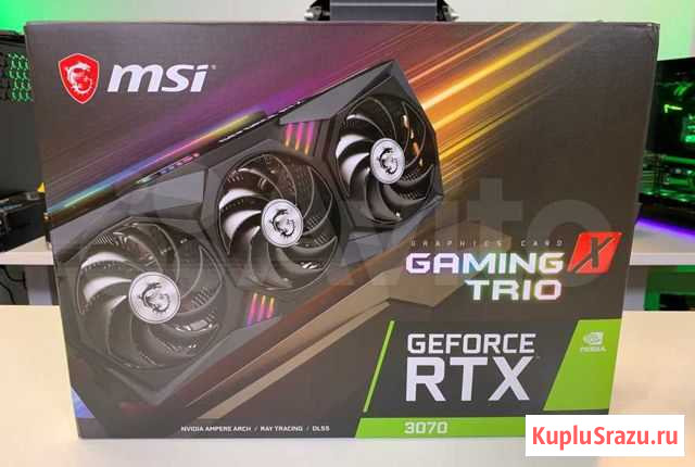MSI rtx 3060, 3070 gaming x trio новые, гарантия Ярославль - изображение 1