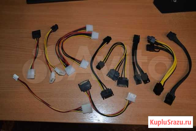 Переходники и удлинитель molex SATA 6pin 8pin Тольятти - изображение 1