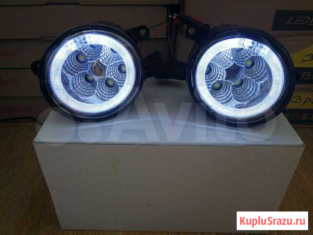 LED туманки с ангел. глазками на мн. модели Toyota Белогорск - изображение 1