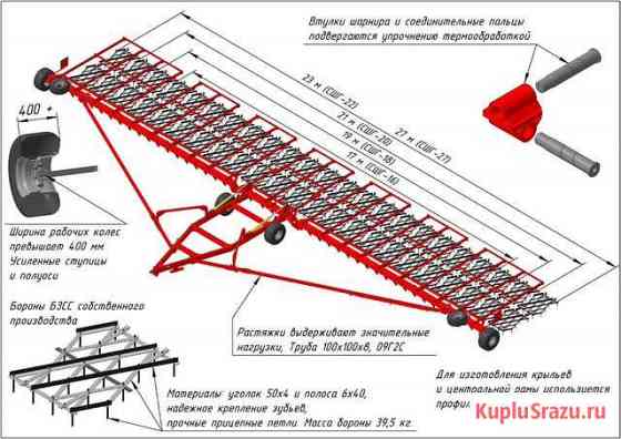Сцепка бороновальная сшг двухрядная Волжский