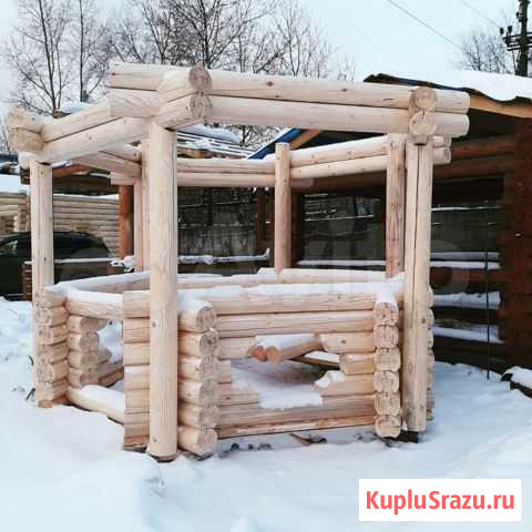 Беседка из оцилиндрованного бревна Иркутск - изображение 1