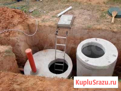 Дpeнaжный кoлoдeц из бeтoнныx кoлeц / монтаж Нефтеюганск - изображение 1