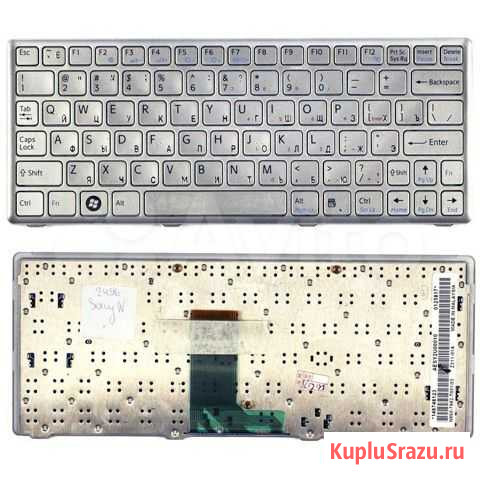Клавиатура на ноутбук Sony Vaio VPC-W серебристая Краснодар - изображение 1