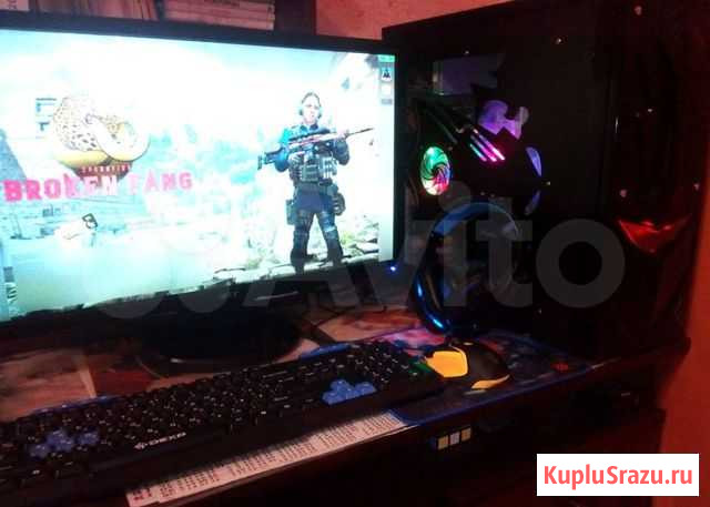 Игровой пк 6ядер/12Гб/SSD120/HDD1,5Тб+22монитор Тула - изображение 1
