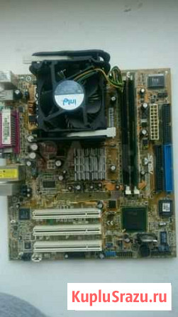 Продам материнскую плату Asus P4BGL-MX+ процессор Новосибирск - изображение 1