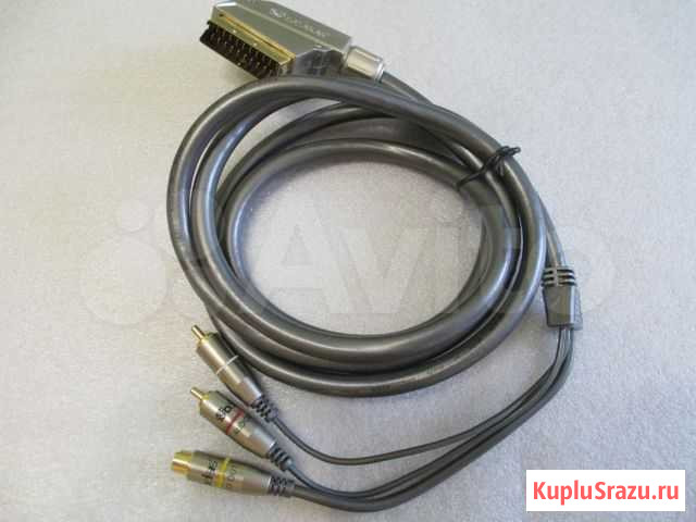 Видео кабель scart-S-Video+2RCA(тюльпан) 2м Гусь-Хрустальный - изображение 1