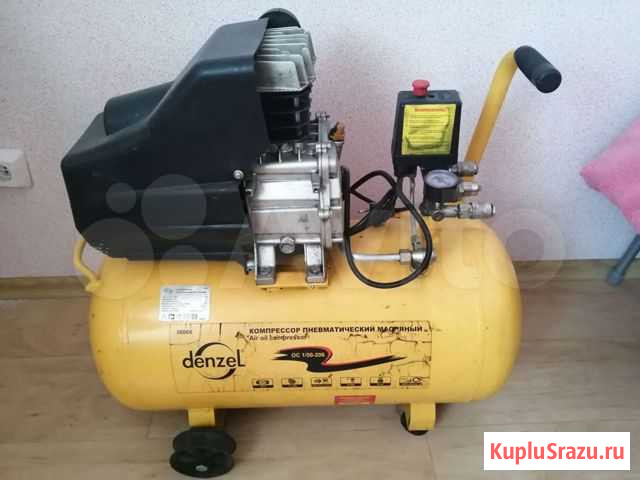 Компрессор воздушный denzel 50 литров Благовещенск - изображение 1