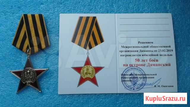 Медаль 50 лет события на остров Даманском и другие Владивосток - изображение 1