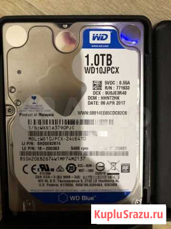 Жесткий диск WD Blue Mobile 1 TB + case USB 3.0 Пермь - изображение 1