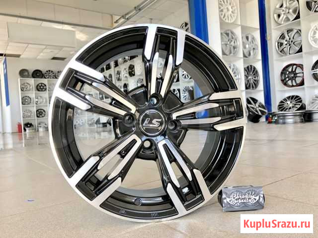 Диски LS 844 4x100 r15 #694 чёрные с полиролью Тольятти - изображение 1