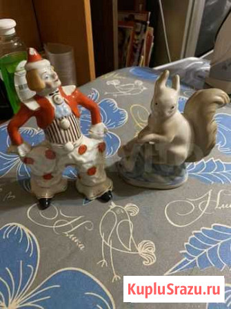 Белка с грибами гжель,клоун СССР Москва - изображение 1