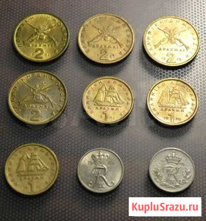 Монеты Греции, Дании, Испании Петрозаводск - изображение 1