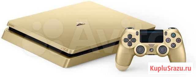 Лимитированная версия Sony PS4 Gold 500Gb + 70 игр Ленинградская - изображение 1