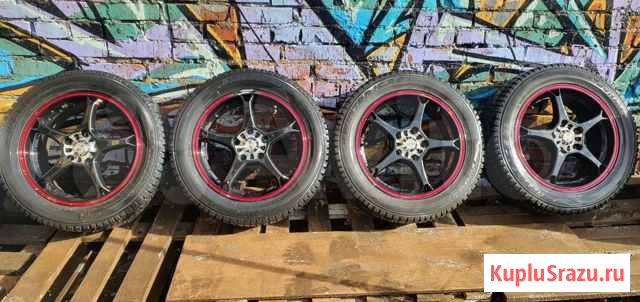 Зимние шипованные шины Dunlop на литых дисках Кемерово - изображение 1