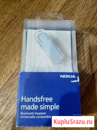 Bluetooth-гарнитура nokia оригинал в рабочем состо Рязань - изображение 1