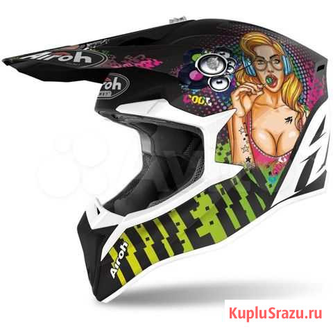 Мотошлем Airoh Wraap Pin-Up Matt Тверь - изображение 1