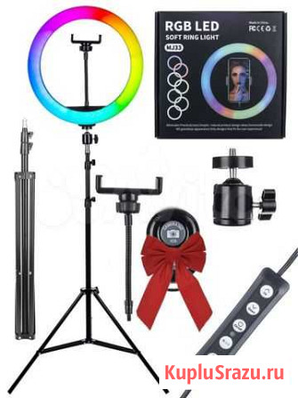 Цветная лампа RGB 33см +штатив 2,1м Астрахань - изображение 1