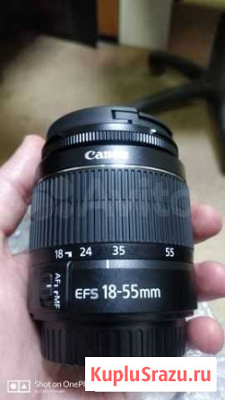 Объектив Canon EFS 18-55mm macro 0.25m/0.8ft Хабаровск - изображение 1