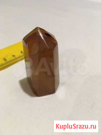 Коллекционный темножелтый кристалл Сердолика Подольск - изображение 1