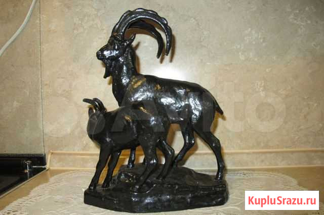 Касли (не куса) скульптура горные козлы 1975 года Александров - изображение 1