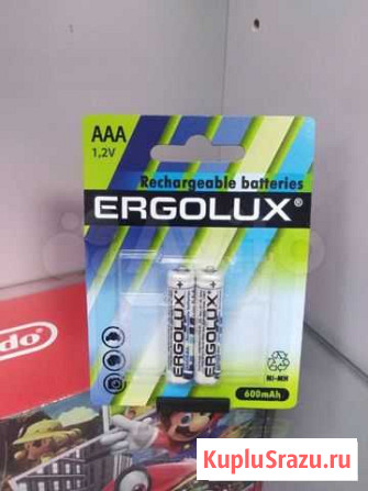 Аккумулятор AAA 600mAh 2шт 1.2В Ergolux Ni-Mh BL-2 Кострома - изображение 1