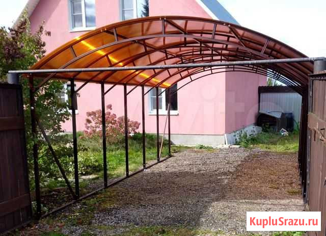 Навес для авто усиленный Плюс 3,64х6,0м Балашиха - изображение 1